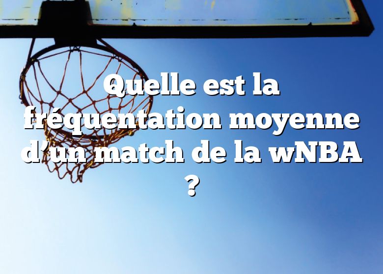 Quelle est la fréquentation moyenne d’un match de la wNBA ?